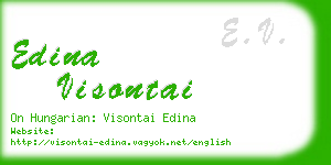 edina visontai business card